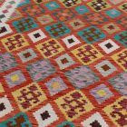 Gyapjú Kilim szőnyeg Chobi 207x299 kézi szövésű afgán Kilim