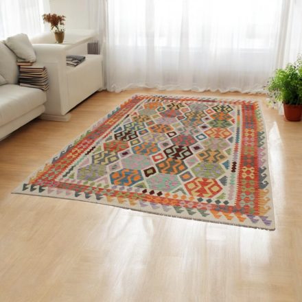 Etnikai Kilim szőnyeg Chobi 200x300 kézi szövésű szőttes szőnyeg