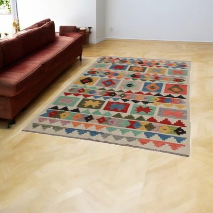 Gyapjú Kilim szőnyeg Chobi 164x244 kézi szövésű afgán Kilim