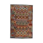 Gyapjú Kilim szőnyeg Chobi 198x296 kézi szövésű afgán Kilim