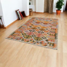   Gyapjú Kilim szőnyeg Chobi 189x293 kézi szövésű afgán Kilim