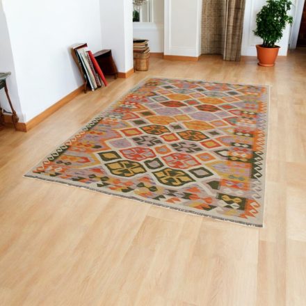 Gyapjú Kilim szőnyeg Chobi 189x293 kézi szövésű afgán Kilim