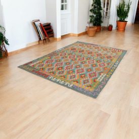   Afgán Kilim szőnyeg Chobi 200x295 etnikai kézi szövésű Kilim