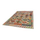 Gyapjú Kilim szőnyeg Chobi 193x299 kézi szövésű afgán Kilim