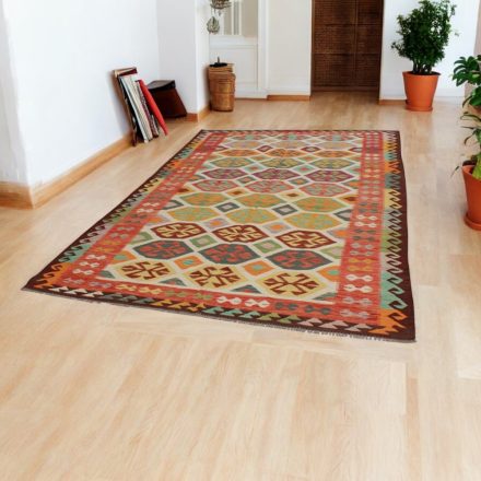 Chobi Kilim szőnyeg 197x303 kézi szövésű gyapjú kelim