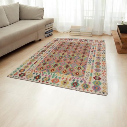 Kézi szövésű Kilim Chobi 202x291 afgán gyapjú Kilim szőnyeg