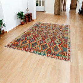   Etnikai Kilim szőnyeg Chobi 200x296 kézi szövésű szőttes szőnyeg