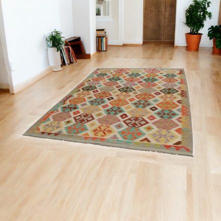 Etnikai Kilim szőnyeg Chobi 203x296 kézi szövésű szőttes szőnyeg