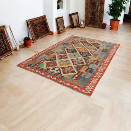 Chobi Kilim szőnyeg 176x252 kézi szövésű gyapjú kelim