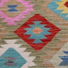 Gyapjú Kilim szőnyeg Chobi 203x298 kézi szövésű afgán Kilim