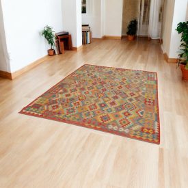   Etnikai Kilim szőnyeg Chobi 211x293 kézi szövésű szőttes szőnyeg