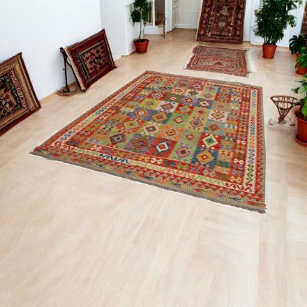 Kézi szövésű Kilim Chobi 203x297 afgán gyapjú Kilim szőnyeg