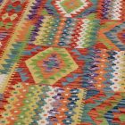 Gyapjú Kilim szőnyeg Chobi 204x294 kézi szövésű afgán Kilim
