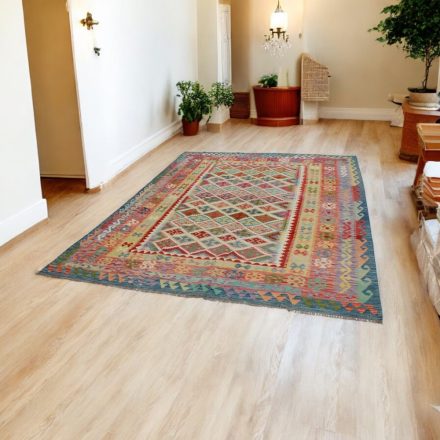 Maimana Kilim szőnyeg 216x305 afgán kézi szövésű Kilim