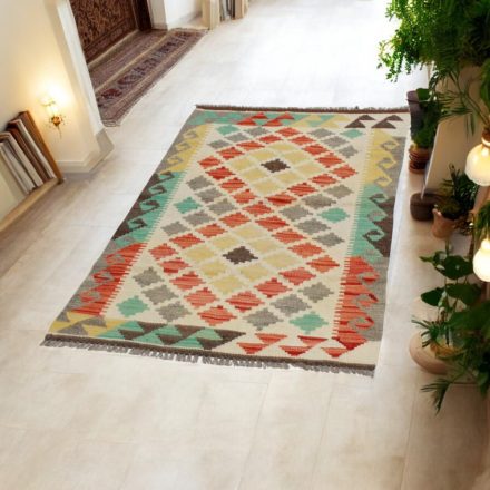 Gyapjú Kilim futószőnyeg Chobi 88x168 kézi szövésű afgán Kilim