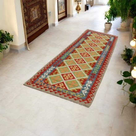 Afgán Kilim futószőnyeg Chobi 88x298 kézzel szövött Kilim szőnyeg