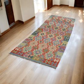   Kilim futószőnyeg Chobi 91x293 afgán kézi szövésű kelim