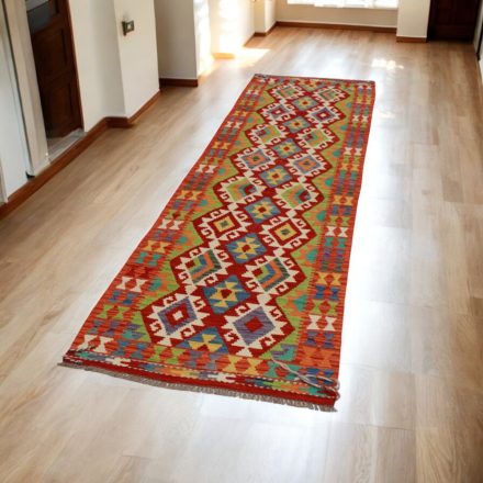 Maimana Kilim futószőnyeg 82x307 afgán kézi szövésű Kilim