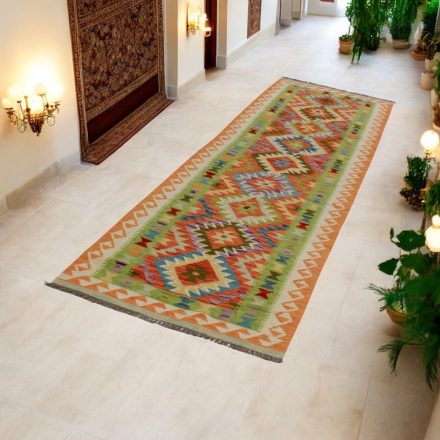 Maimana Kilim futószőnyeg 84x302 afgán kézi szövésű Kilim