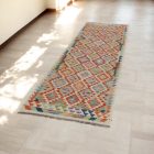 Chobi Kilim futószőnyeg 89x293 kézi szövésű gyapjú kelim