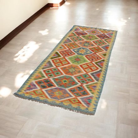 Gyapjú Kilim futószőnyeg Chobi 86x240 kézi szövésű afgán Kilim