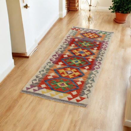 Maimana Kilim futószőnyeg 65x193 afgán kézi szövésű Kilim