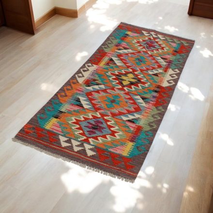 Gyapjú Kilim futószőnyeg Chobi 65x192 kézi szövésű afgán Kilim