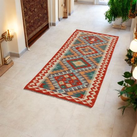 Maimana Kilim futószőnyeg 72x197 afgán kézi szövésű Kilim