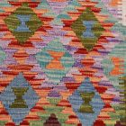 Etnikai Kilim futószőnyeg 63x202 kézi szövésű szőttes szőnyeg