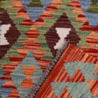 Etnikai Kilim futószőnyeg 63x202 kézi szövésű szőttes szőnyeg