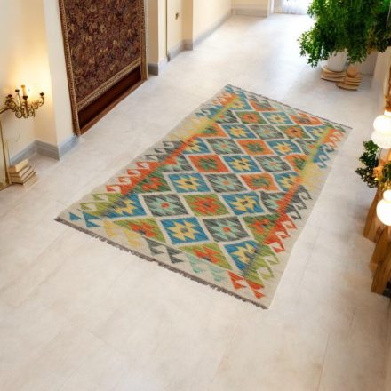 Maimana Kilim futószőnyeg 85x208 afgán kézi szövésű Kilim