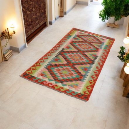 Gyapjú Kilim futószőnyeg Chobi 83x202 kézi szövésű afgán Kilim