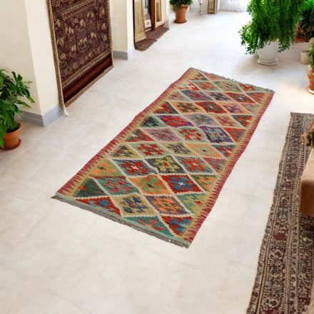 Maimana Kilim futószőnyeg 63x192 afgán kézi szövésű Kilim