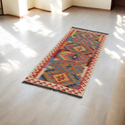 Gyapjú Kilim futószőnyeg Chobi 67x201 kézi szövésű afgán Kilim