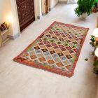 Afgán Kilim futószőnyeg Chobi 87x199 kézzel szövött Kilim szőnyeg