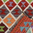 Afgán Kilim futószőnyeg Chobi 87x199 kézzel szövött Kilim szőnyeg