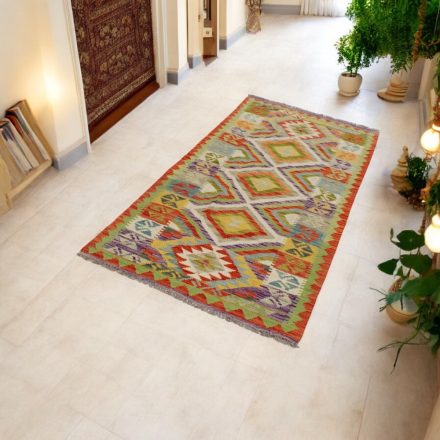 Etnikai Kilim futószőnyeg Chobi 83x198 kézi szövésű szőttes szőnyeg