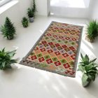 Afgán Kilim futószőnyeg Chobi 86x200 etnikai kézi szövésű Kilim