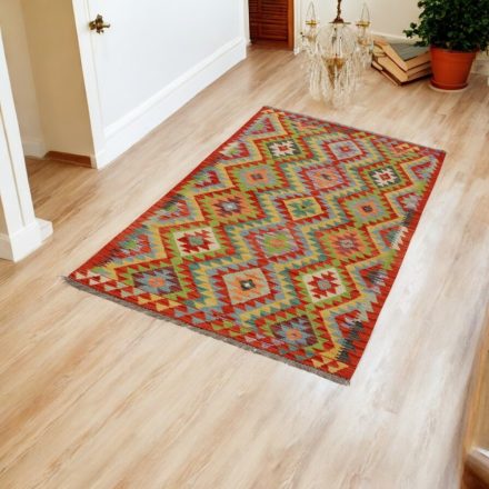 Gyapjú Kilim futószőnyeg Chobi 94x190 kézi szövésű afgán Kilim