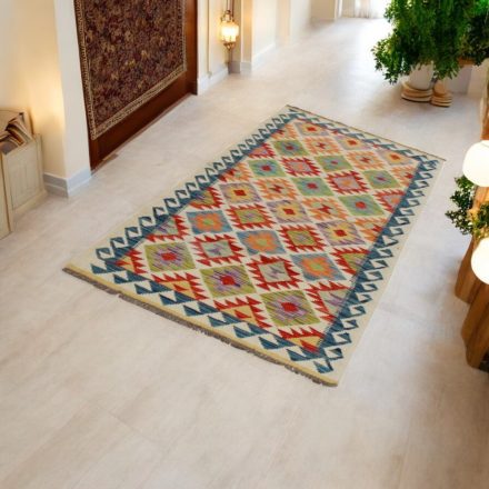 Etnikai Kilim futószőnyeg Chobi 91x204 kézi szövésű szőttes szőnyeg