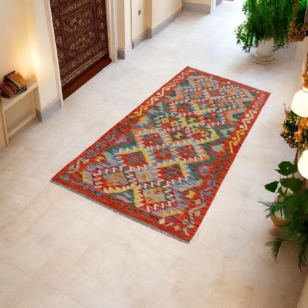 Maimana Kilim futószőnyeg 79x201 afgán kézi szövésű Kilim