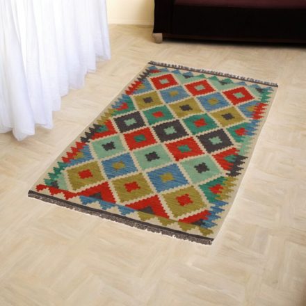 Maimana Kilim szőnyeg 76x133 afgán kézi szövésű Kilim