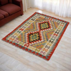   Kézi szövésű Kilim Chobi 82x118 afgán gyapjú Kilim szőnyeg