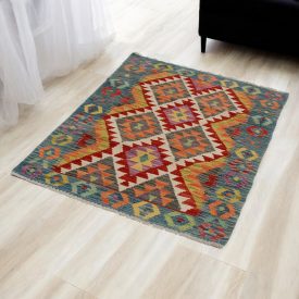   Afgán Kilim szőnyeg Chobi 86x126 etnikai kézi szövésű Kilim