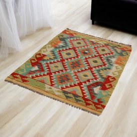   Etnikai Kilim szőnyeg Chobi 88x122 kézi szövésű szőttes szőnyeg
