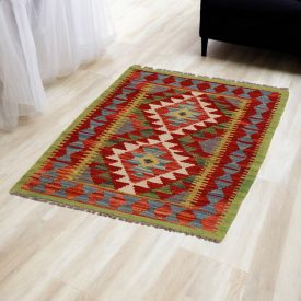   Afgán Kilim szőnyeg Chobi 75x110 etnikai kézi szövésű Kilim