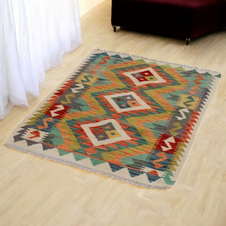 Gyapjú Kilim szőnyeg Chobi 85x115 kézi szövésű afgán Kilim