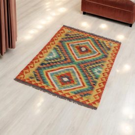   Kézi szövésű Kilim Chobi 75x119 afgán gyapjú Kilim szőnyeg
