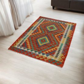   Kézi szövésű Kilim Chobi 98x151 afgán gyapjú Kilim szőnyeg