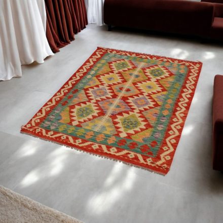 Chobi Kilim szőnyeg 98x140 kézi szövésű gyapjú kelim